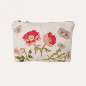 British Blooms Canvas Make Up Bag Natural