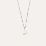 Pearl Drop Satellite Necklace Gold