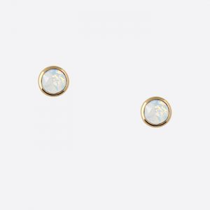 Swarovski Crystals Stud Earrings White Opal