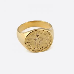 Roman Coin Signet Ring Gold