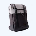 Rectangular Black/Mottled Grey Backpack