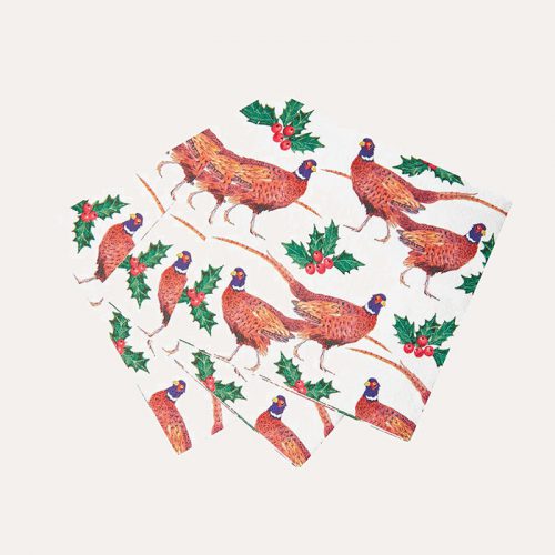 Botanical Pheasant Napkins Pack - Image 3