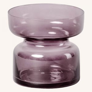 Amethyst Glass Candle Holder