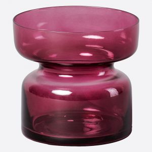 Ruby Glass Candle Holder