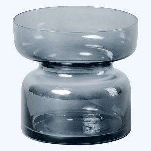 Sapphire Glass Candle Holder