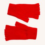 Iona Ladies Fingerless Gloves Tartan Scarlet