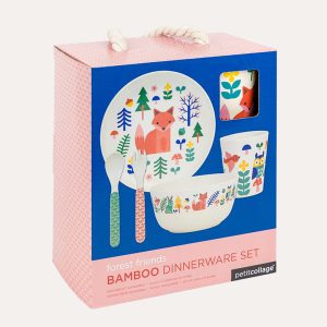Forest Friends Eco-Friendly Bamboo Dinnerware Set