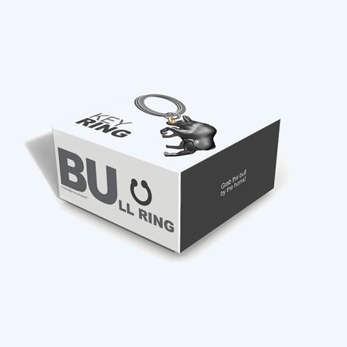 Metalmorphose Black and Gold Bull Keyring - Image 2