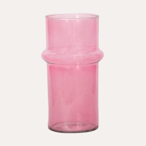 Recycled Glass Vase Pink
