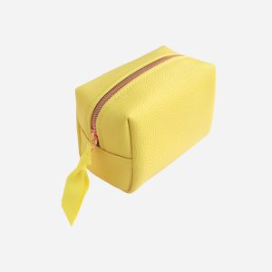 Yellow Mini Cube Cosmetic Bag