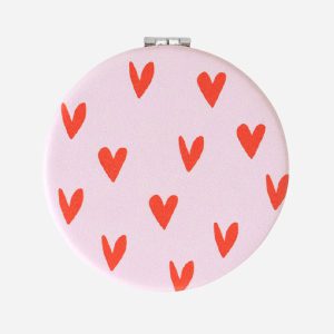 Red & Pink Mini Hearts Pocket Mirror