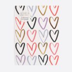 Multi Outline Hearts Tabbed Notebook