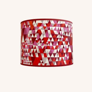 Triangles Lampshade Pink & Red Large