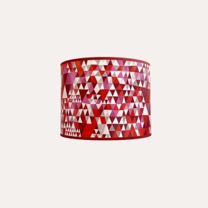 Triangles Lampshade Pink & Red Small