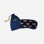 Honey Bee Velvet Eye Mask Cobalt