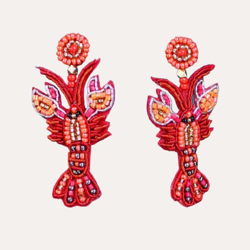Lobster Beaded Earrings
