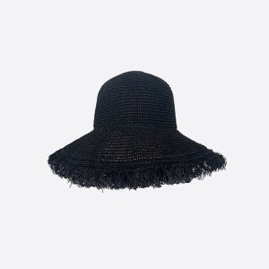 Trixie Paper Straw Hat Black