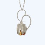 Silver Fritillary Flower Necklace
