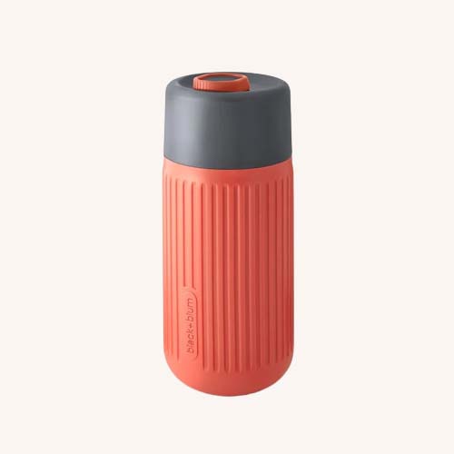 Glass Travel Cup – Grey/Coral