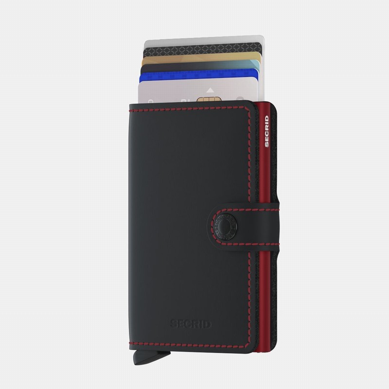 Miniwallet Matte Black & Red