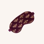 Honey Bee Plum Velvet Eye Mask