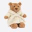 Jellycat Bartholomew Bear Bathrobe Plush - 26cm Brown Bear In Blue Bag With Labels