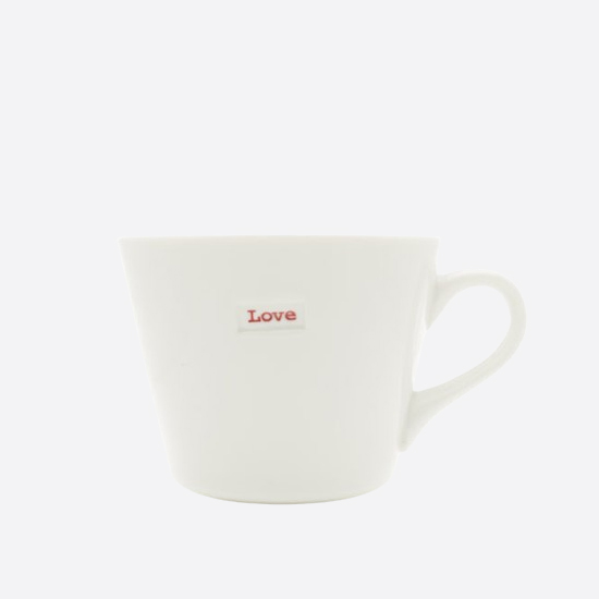 Ceramic White Mug – Love Red