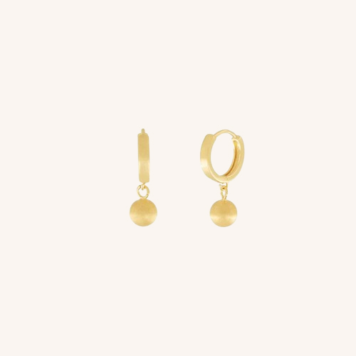 Tabitha Ball Huggie Earrings Gold