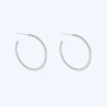 Audrey Glow Hoop Earrings Silver