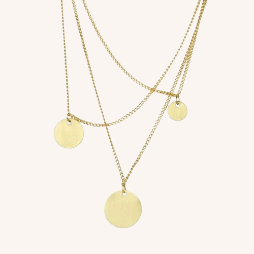 Theia Triple Dot Necklace Gold