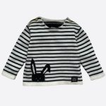 Hop To It Stripe Jumper Natural White/Black