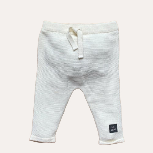 Fable Knit Joggers Natural White