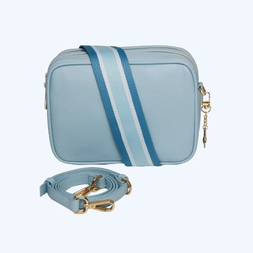 Soho Double Zipped Bag Pastel Blue