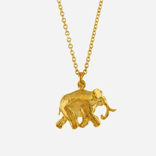 Indian Elephant Necklace Gold