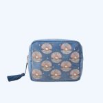 Pearl Shell Dusky Blue Velvet Wash Bag