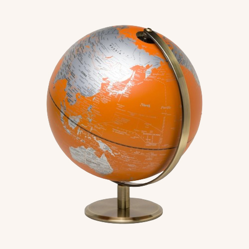 Orange Globe Light 10″