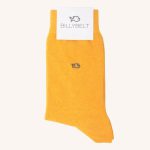 Plain Cotton Socks Mottled Mustard