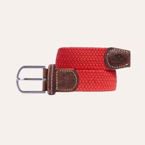 Plain Braid Belt Carmine Red
