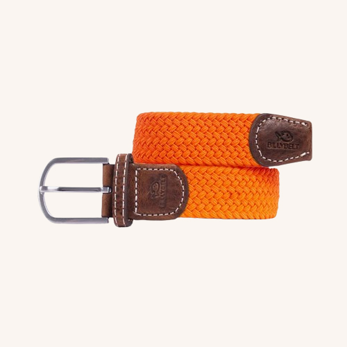 Plain Braid Belt Bright Orange