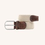 Plain Braid Belt Beige Sand