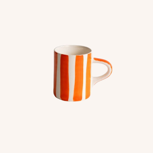 Espresso Mug Candy Stripe Tangerine