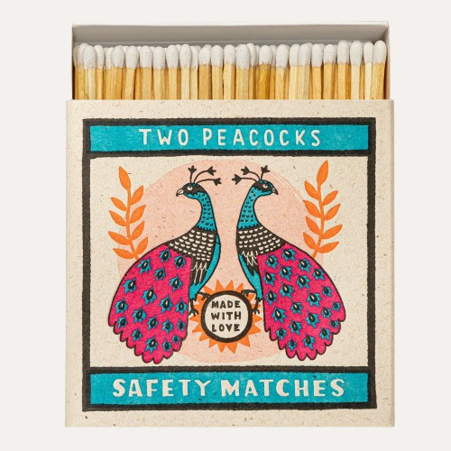 Safety Matches – Two Peacocks