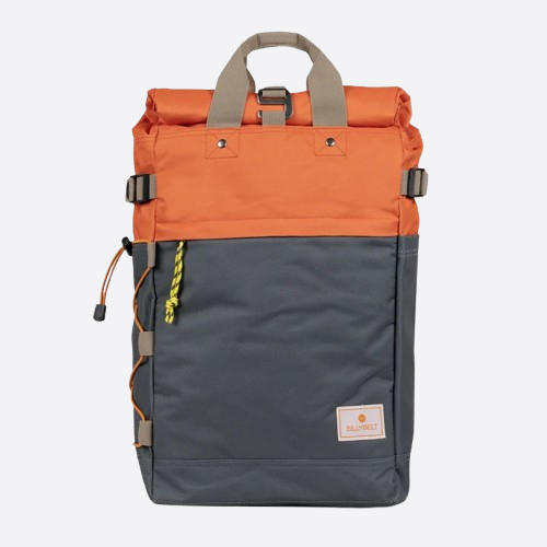 Rolltop Backpack Orange & Grey Blue