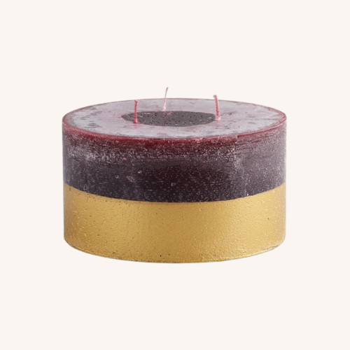 Figgy Pudding Scented Gold Dipped Multiwick Candle