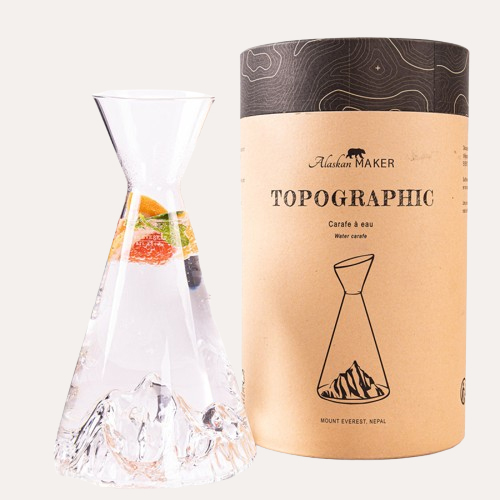 Topographic Water Carafe – Mount Everest