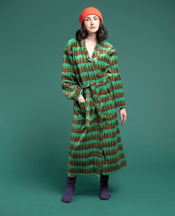 Velvet Bathrobe – Vienna Biscay Green