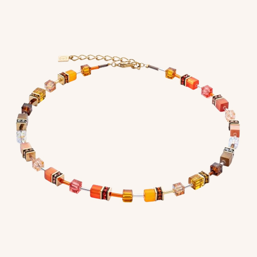 Geo Cube Iconic Necklace Sunset Gold