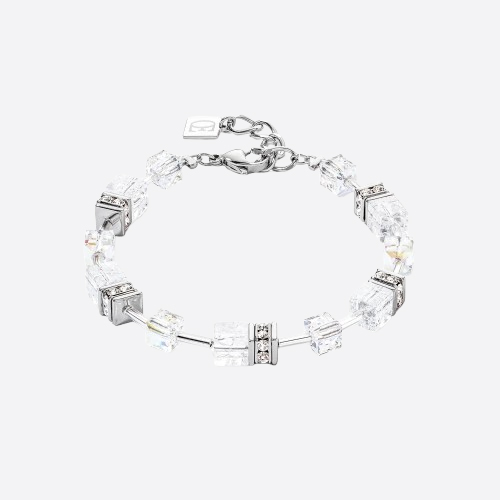 Geo Cube Iconic Nature Bracelet Silver-White