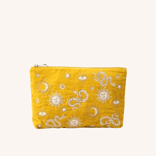 Alchemy Mustard Yellow Velvet Everyday Pouch