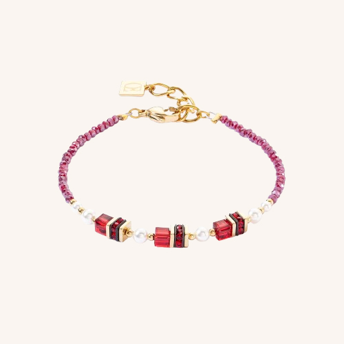 Sparkling Princess Gold and Red Bracelet
